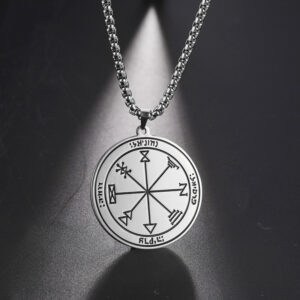 Viking Stainless Steel Jewelry Hardware Crystal Amulet Solomon Seal Pendant Love Kabbalah Pagan