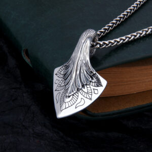 Sterling Silver Axe Pendant Vintage Keel Chain