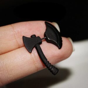 Women’s three-dimensional axe earrings