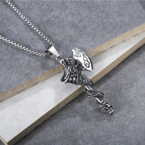 Faucet Axe Geometric Ruyi Cross Crowe Necklace Titanium Steel Retro Pendant Ornaments
