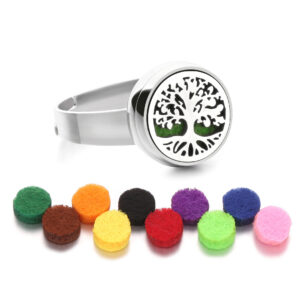 Stainless Steel Aromatherapy Ring 12mm Can Open Essential Oil