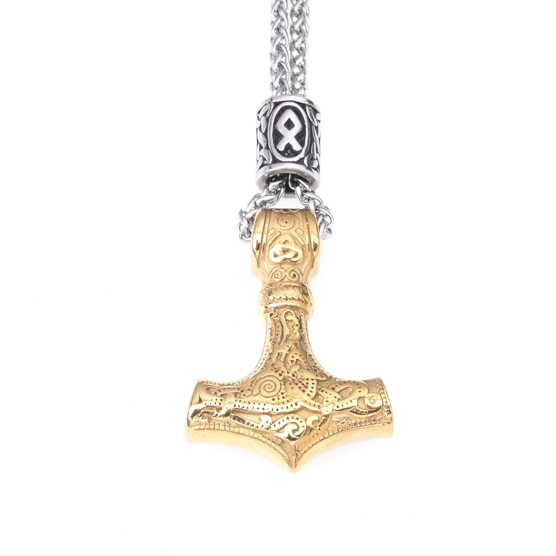 Stainless Steel Viking Impactor Pendant Necklace - Image 6