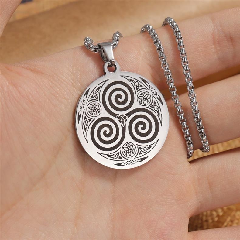 Stainless Steel Witchcraft Viking Vortex Necklace Silver Indicator - Image 8