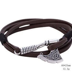 Viking Axe Leather Multilayer Bracelet