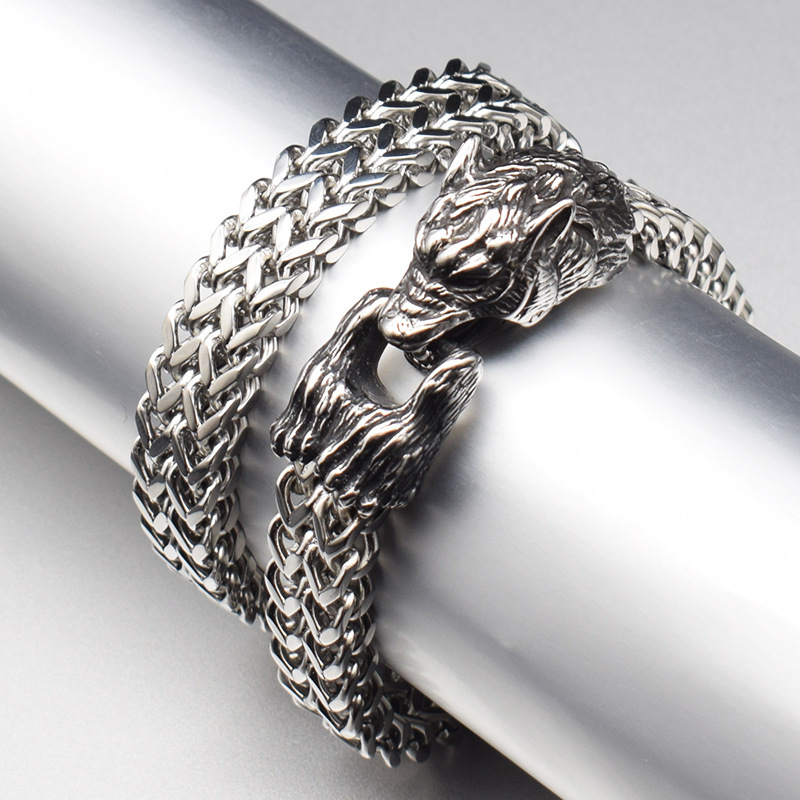 New Viking Titanium Steel Bracelet Personality Retro Bird Head - Image 7