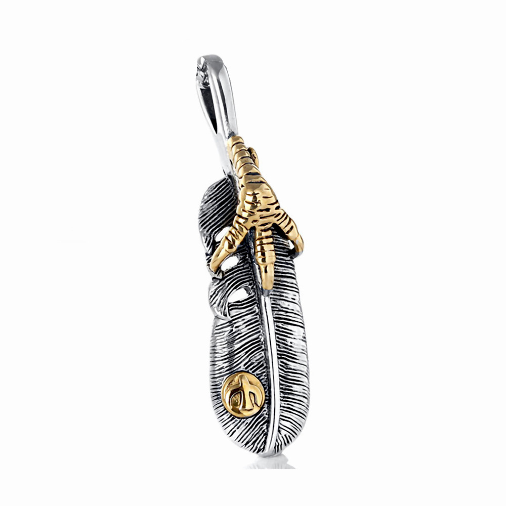 Titanium Steel Casting Feather Pendant Necklace - Image 7