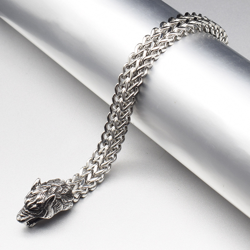 New Viking Titanium Steel Bracelet Personality Retro Bird Head - Image 3