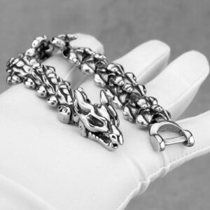 Men’s Vintage Stainless Steel Viking Punk Keel Chain Titanium Steel Bracelet
