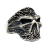 Sterling silver ring handmade retro carved skull ring