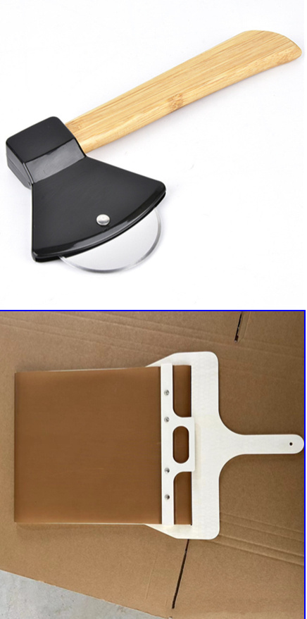 Pizza Cutter With Axe Pizza Cutter Round Cake Cutter With Bamboo Handle Pizza Cutter - Image 7
