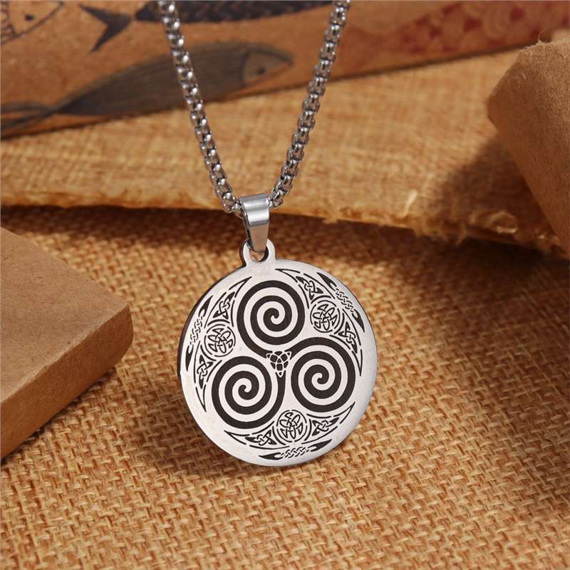 Stainless Steel Witchcraft Viking Vortex Necklace Silver Indicator - Image 2