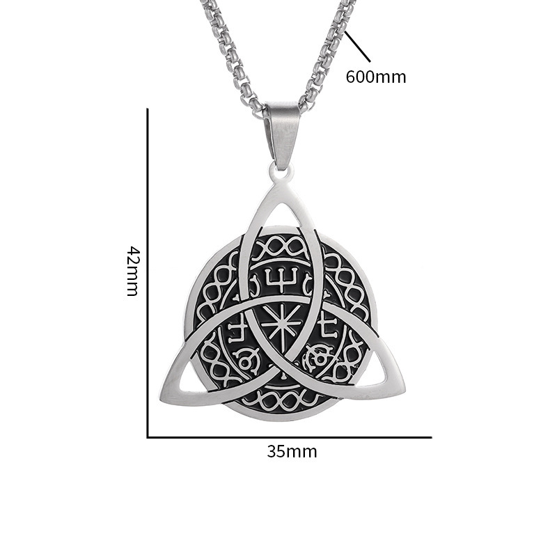 Viking Compass Stainless Steel Necklace For Women - Image 5