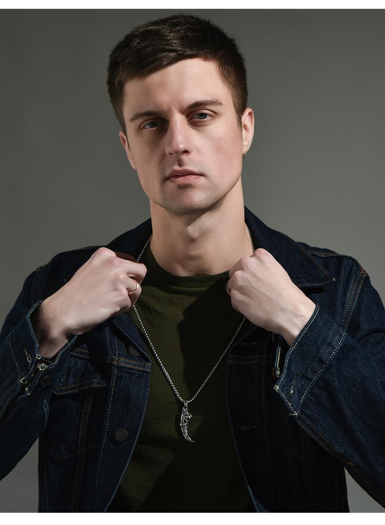 Titanium Steel Retro Wolf Tooth Necklace - Image 7