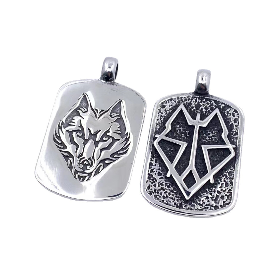 Men's New Viking Wolf Pendant Titanium Steel Personality Necklace - Image 4