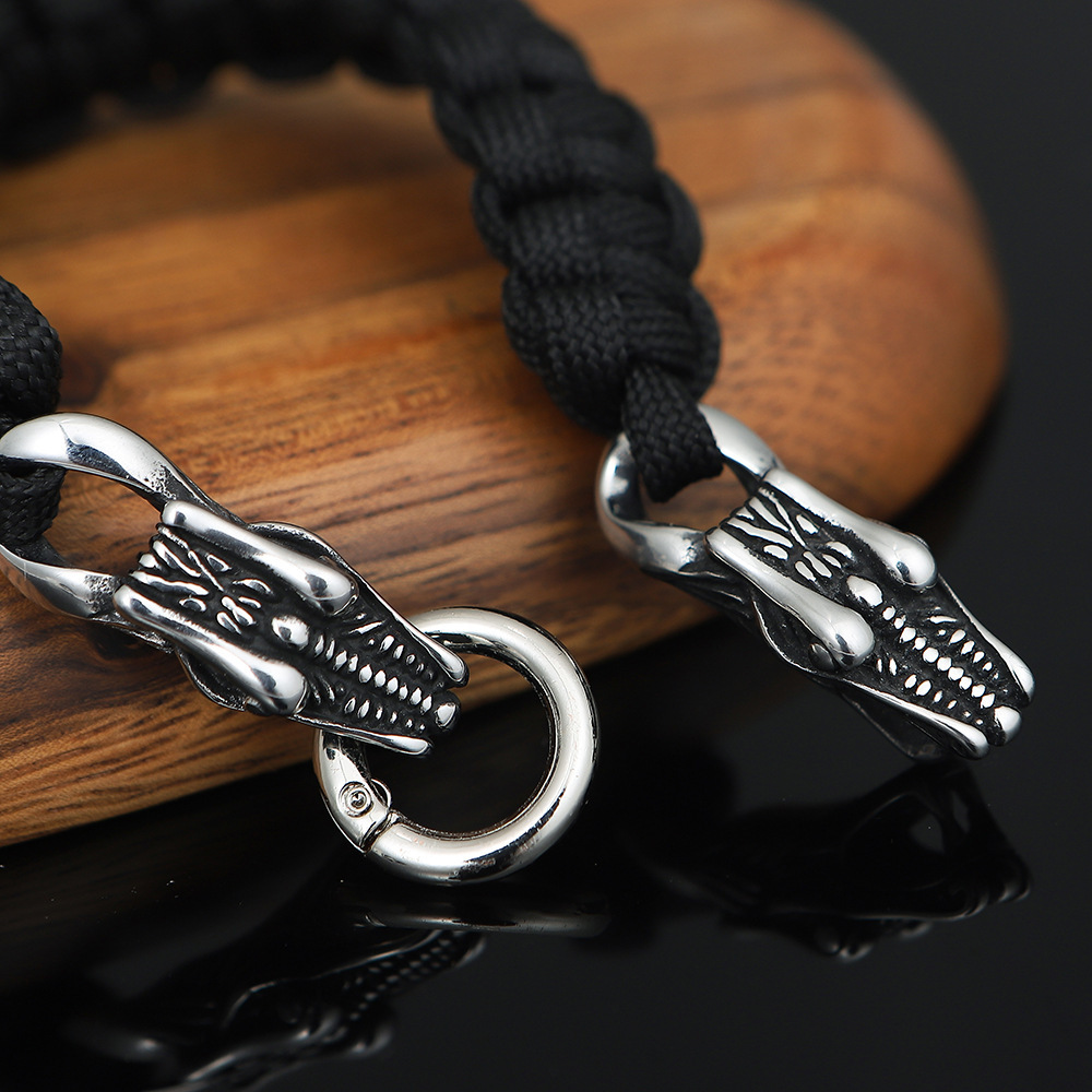 Men's Norse Viking Mythology Stainless Steel Faucet Bracelet - Image 3