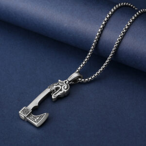 European And American Retro Hip Hop Axe Pendant Necklace