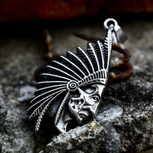 Cast Titanium Steel Indian Pendant Stainless Steel Vintage Punk Style