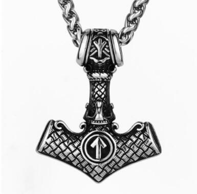 Viking Aoding Triangle Rune Titanium Steel Pendant - Image 6