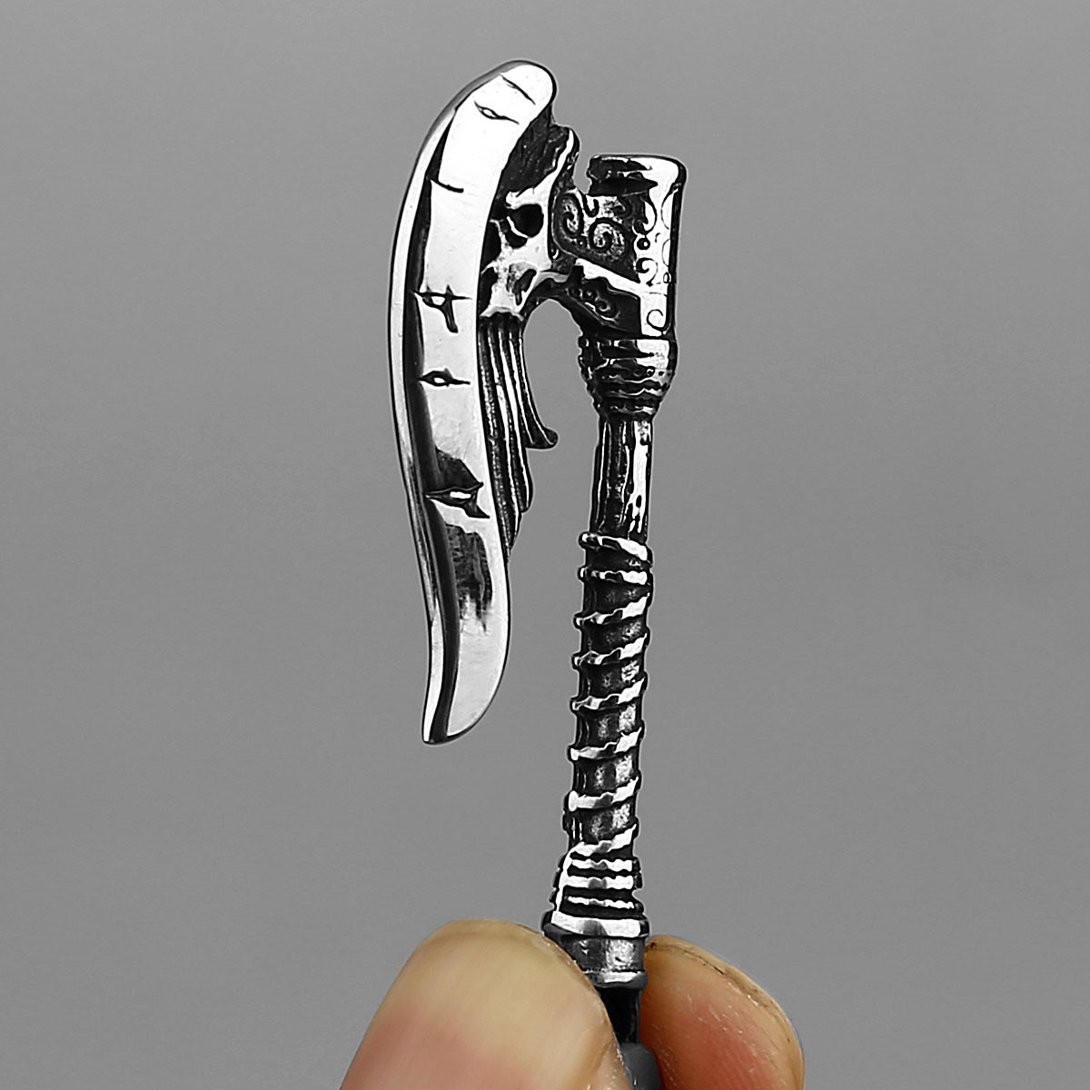 Vintage Viking Axe Rune Titanium Steel Pendant Men's Fashion Creativity - Image 2