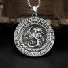 Celtic Dragon Medallion Necklace
