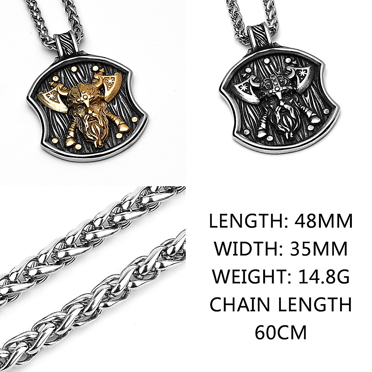 Odin Axe Shield Necklace - Image 4
