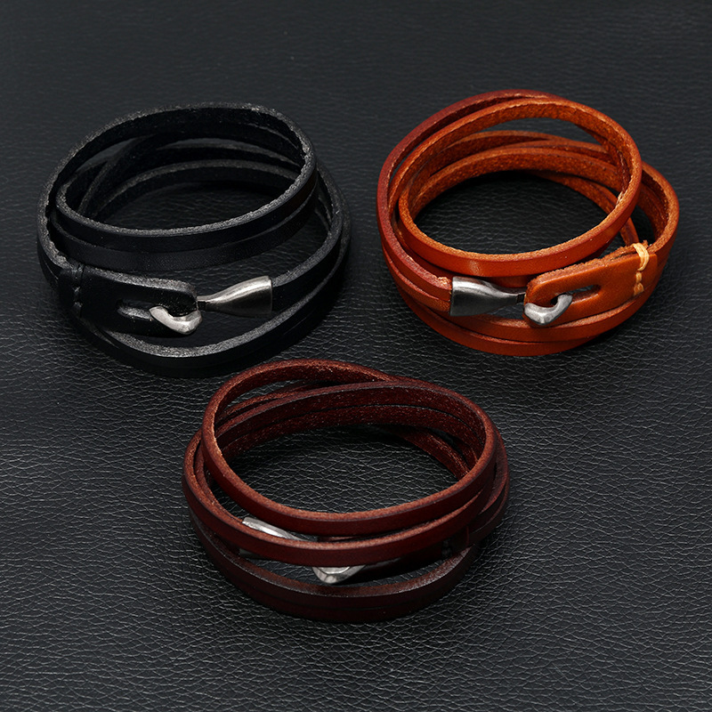 Fashion Accessories Nordic Viking Axe Leather Bracelet - Image 4
