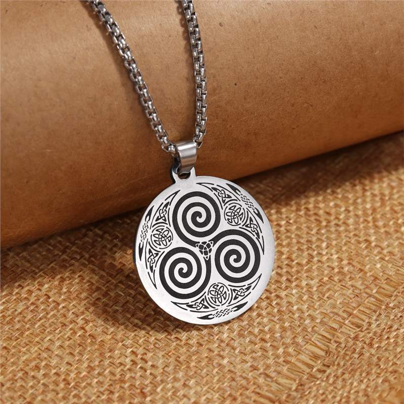 Stainless Steel Witchcraft Viking Vortex Necklace Silver Indicator - Image 3