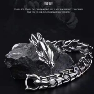 New Viking Titanium Steel Bracelet Personality Retro Bird Head