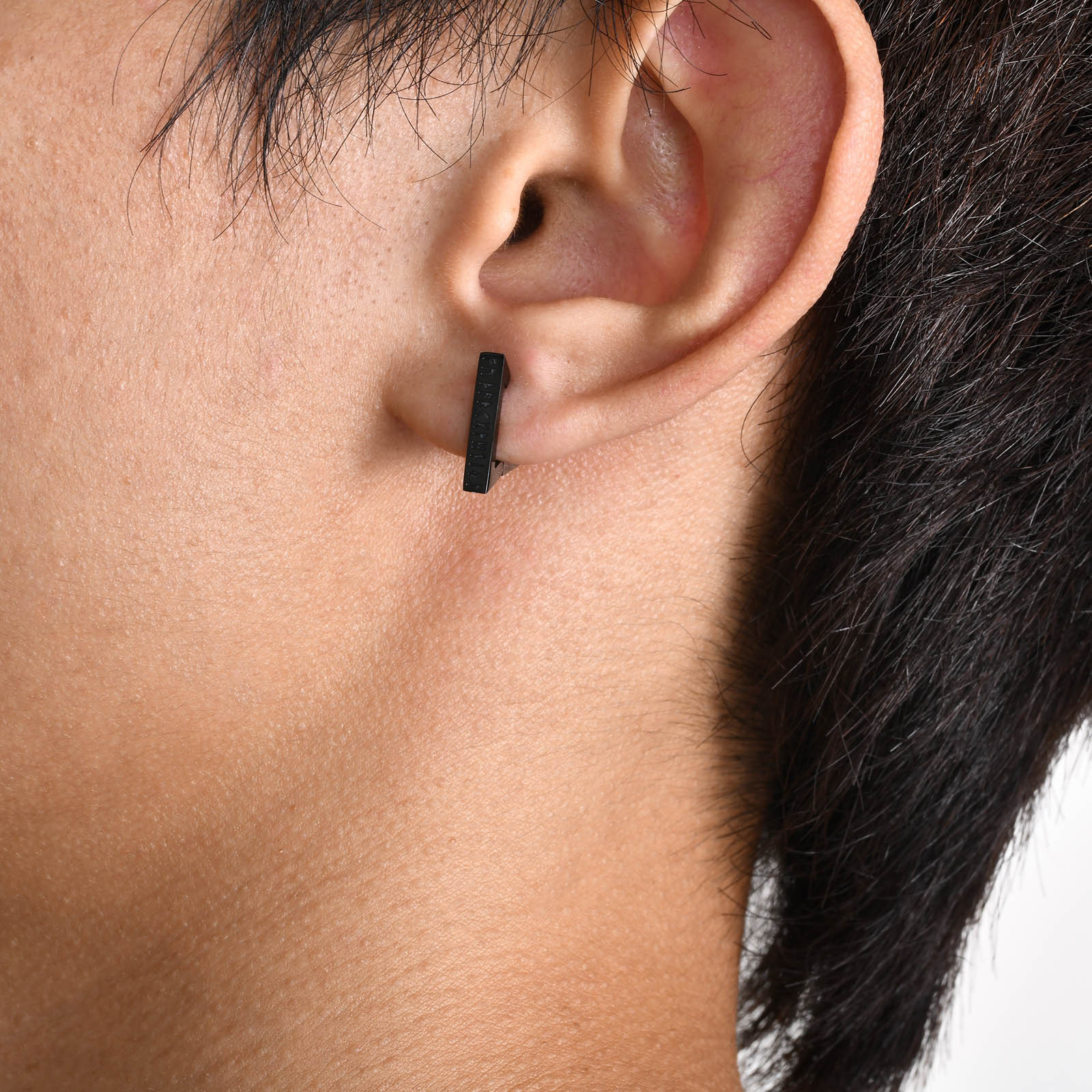 Stainless Steel Geometric Triangle Corrosion Viking Symbol Earrings Men Ornament - Image 2