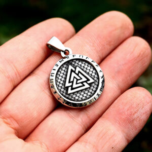 Valknut Runic Medallion Pendant