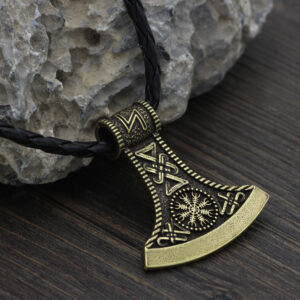 Nordic Myth Aoding Axe Pendant Necklace Accessories Men’s Long Hipster Accessories