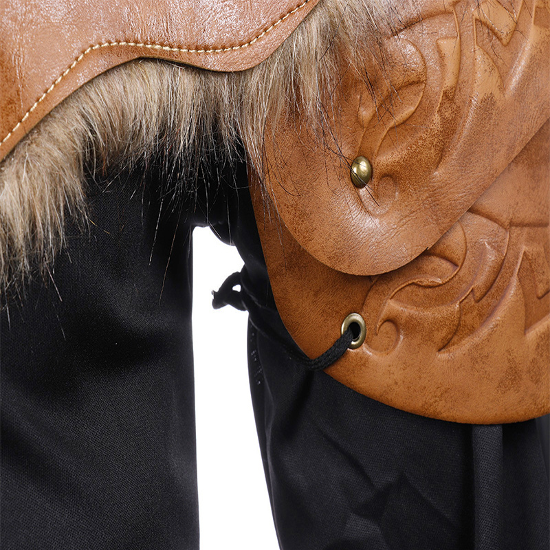 Halloween Cosplay Costume Men's Medieval Viking Armor Shoulder - Image 5