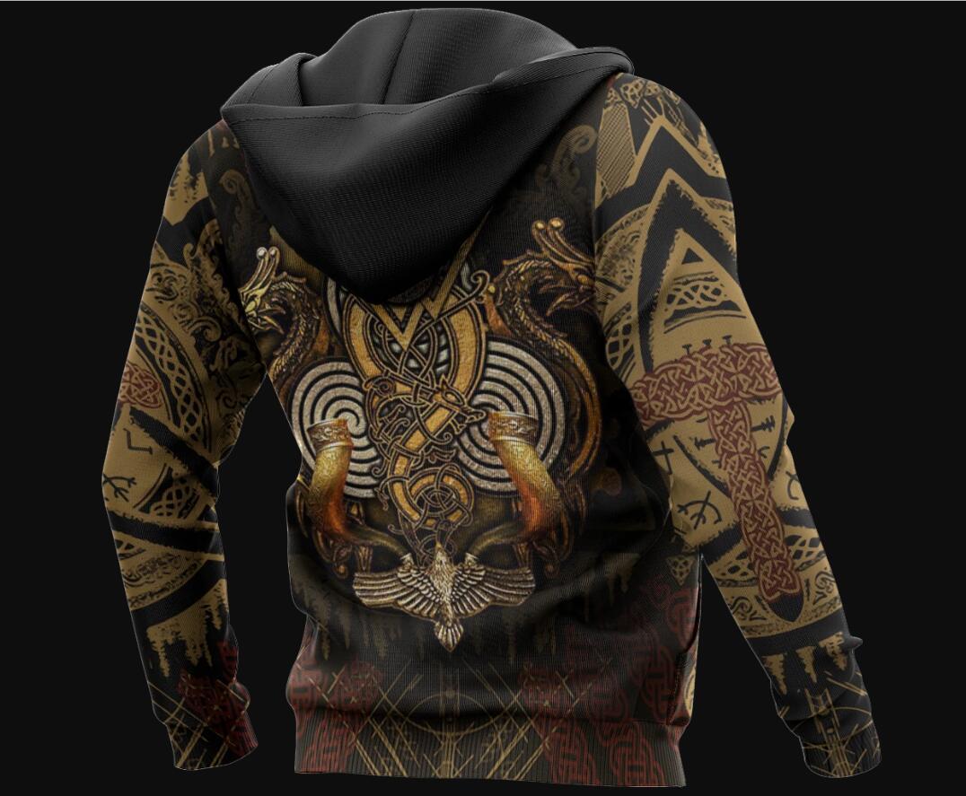 Vikings - Huginn Pullover Hoodie - Image 3