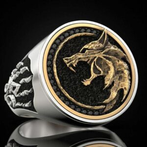Viking Warrior Vintage Two Tone Men s Ring