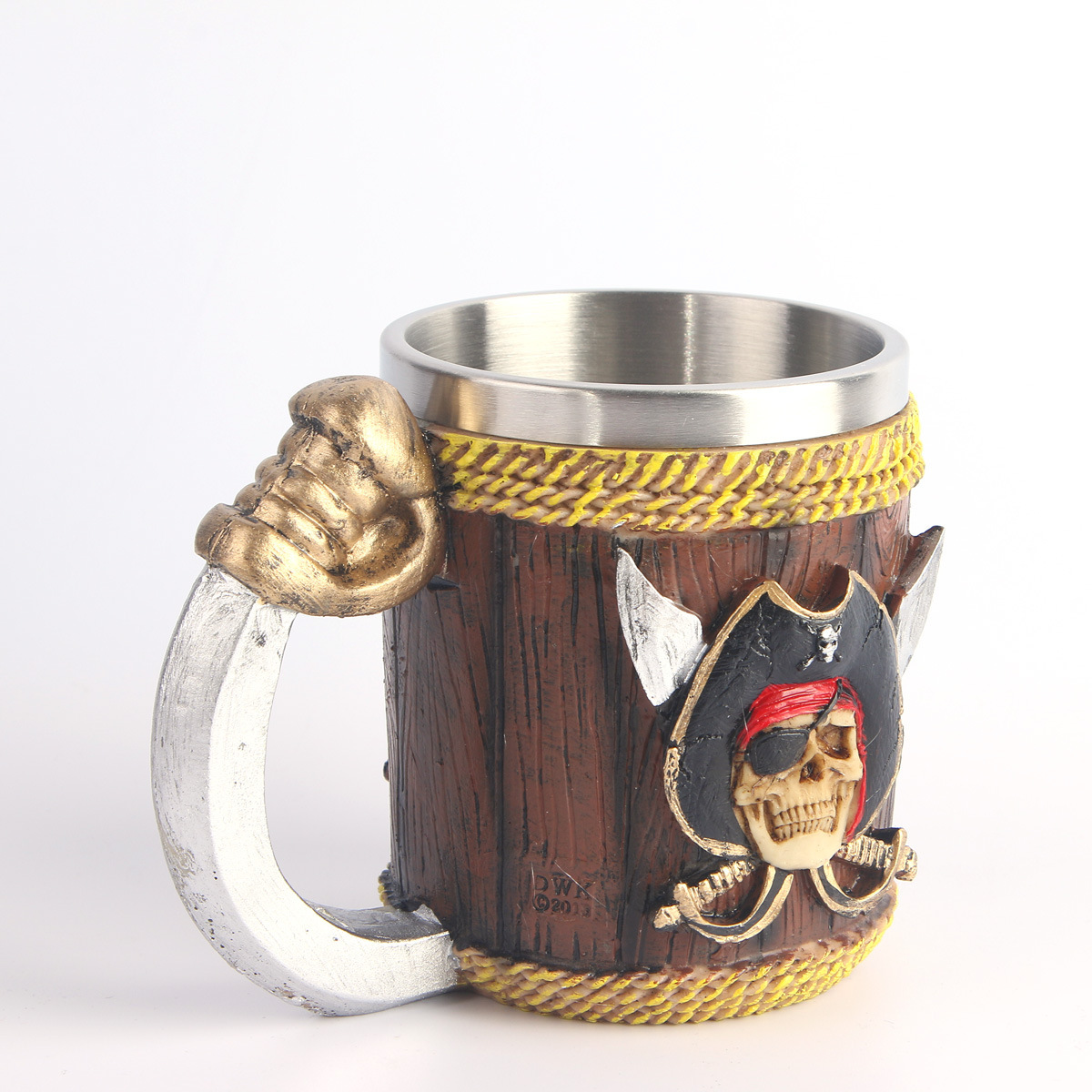 Skull Wine Glass Resin Skull Cup Personalized Tableware Home Decoration Skull Beer Glass Stainless Steel Liner - Image 4