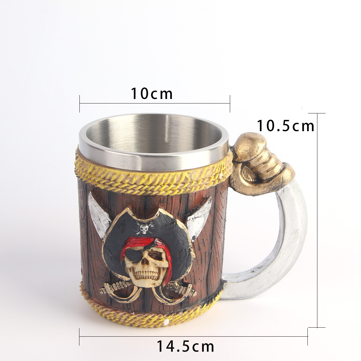 Skull Wine Glass Resin Skull Cup Personalized Tableware Home Decoration Skull Beer Glass Stainless Steel Liner - Image 5