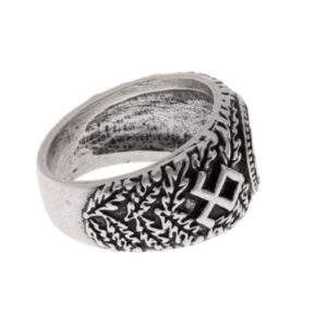 Viking rune Nordic men’s antique silver and zinc alloy ring