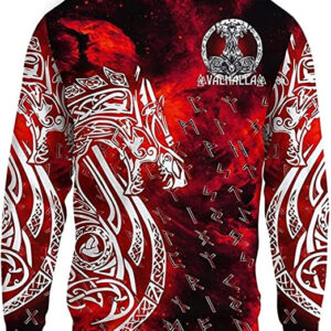 3D Printed Viking Warrior Hooded Sweater Men