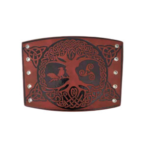 Retro Medieval Punk Viking Lucky Tree Leather Wristband