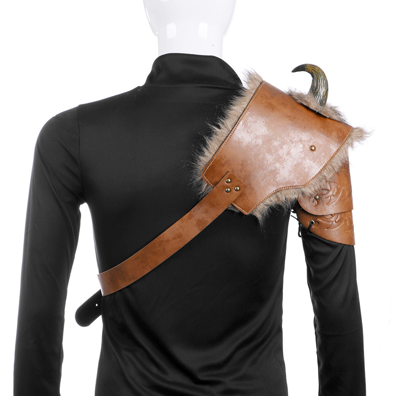 Halloween Cosplay Costume Men's Medieval Viking Armor Shoulder - Image 6