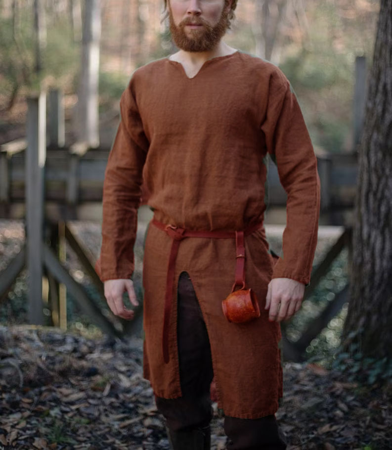 European Medieval Viking T-shirt Retro Knight Belt - Image 5