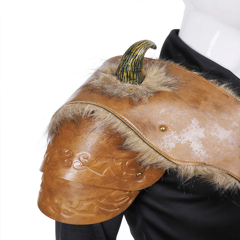 Halloween Cosplay Costume Men's Medieval Viking Armor Shoulder - Image 3