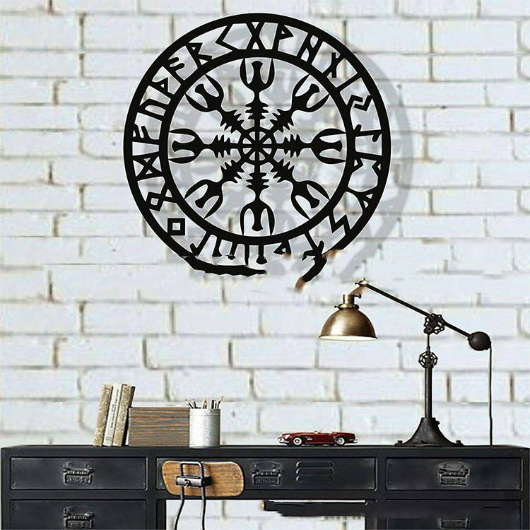 Metal Wall Art Viking Wrought Iron Hanging - Image 3