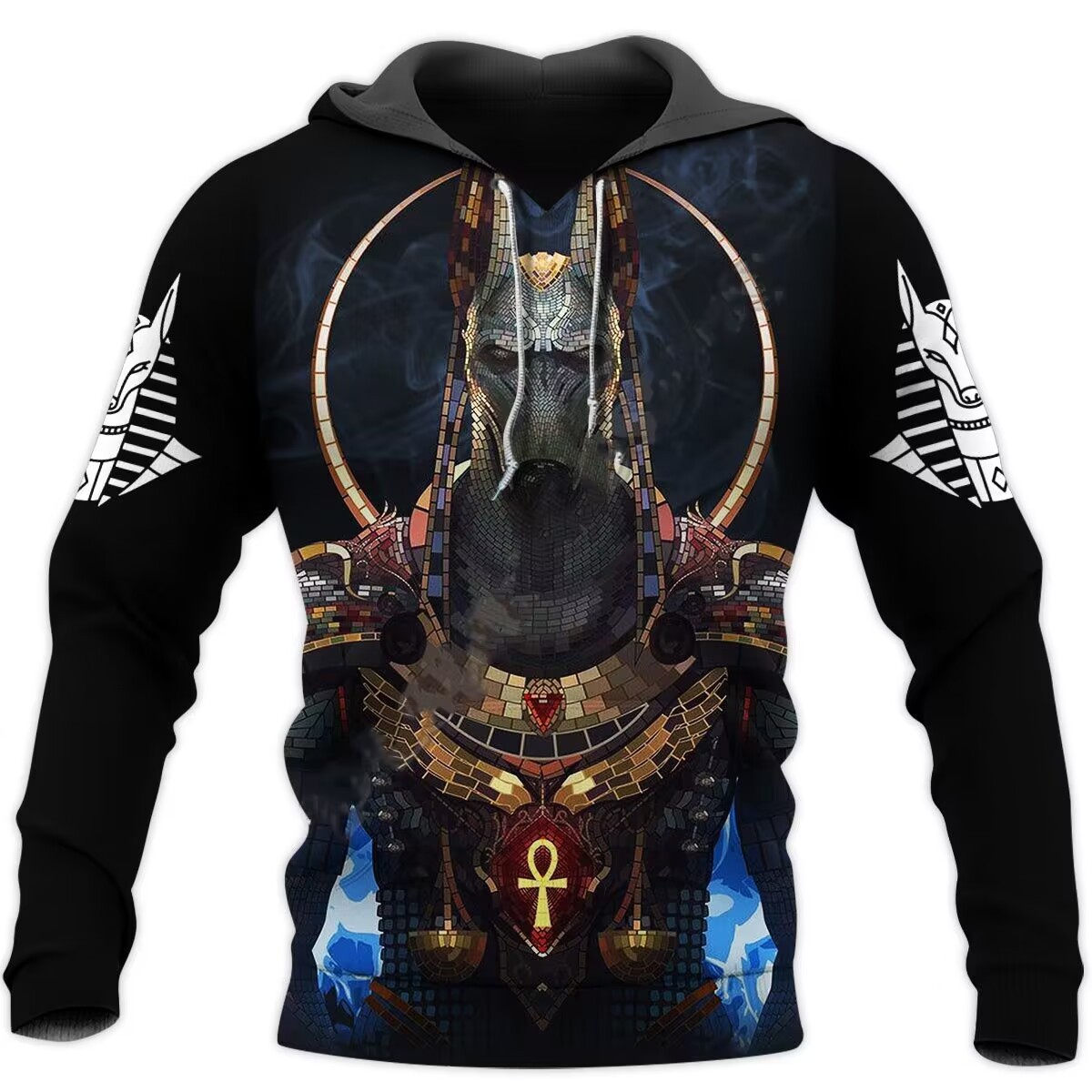 Spring And Autumn Fashion 3D Sweater Viking Warrior Printing - Image 4