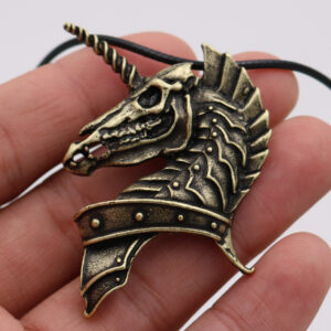 Viking Men’s Punk Horse Head Pendant Necklace