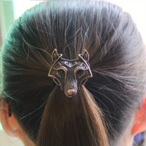 Viking Celtic Wolf Leather Rope Female Hair Band Animal Hair Ring