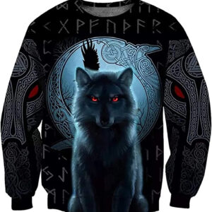 3D Printed Viking Warrior Hooded Sweater Men