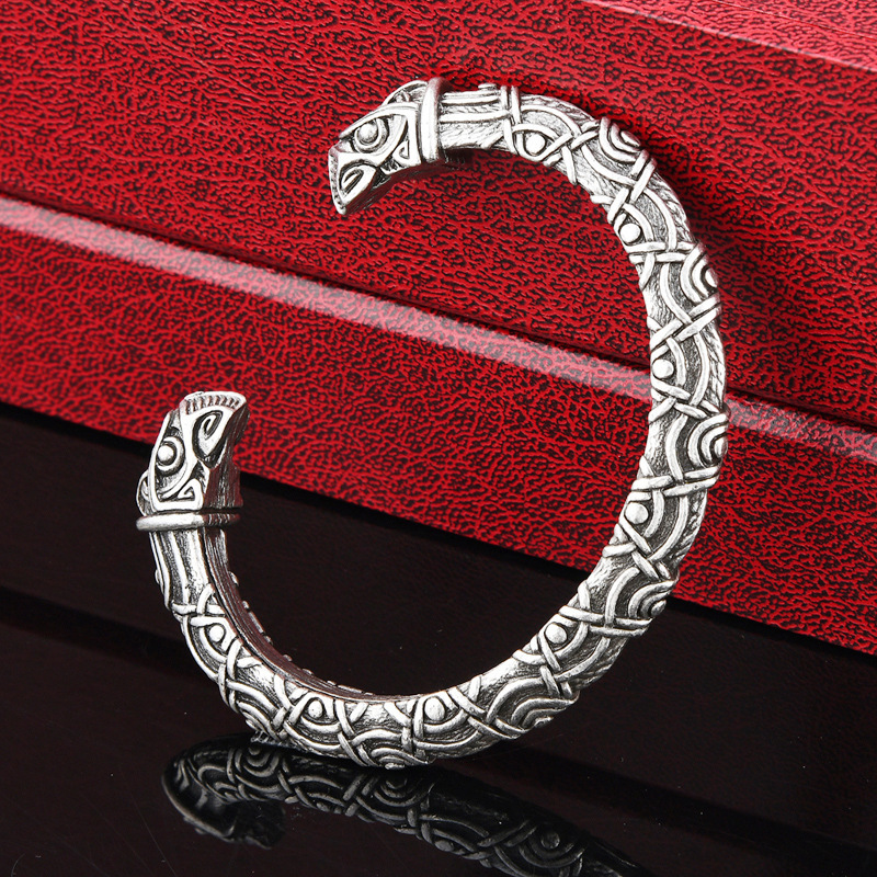 Exquisite Viking Aoding Crow Head Bracelet - Image 9