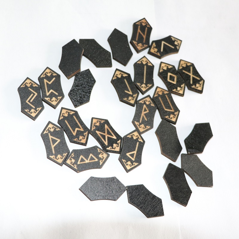 Introduction to Western Occultism Divination Props Wooden Rune Set - Image 2