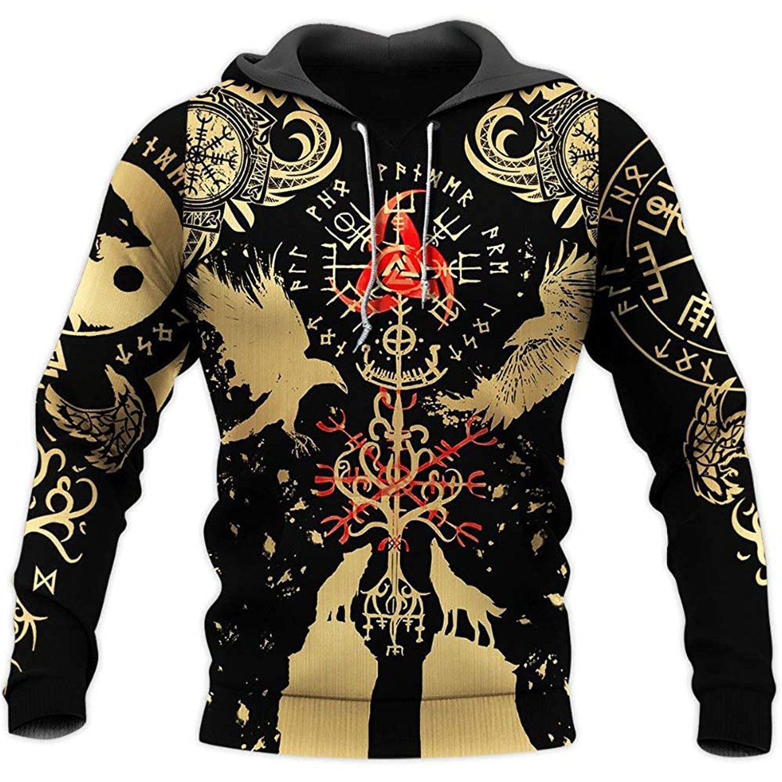 Viking 3D Digital Printing Sweatshirt Jacket - Image 2